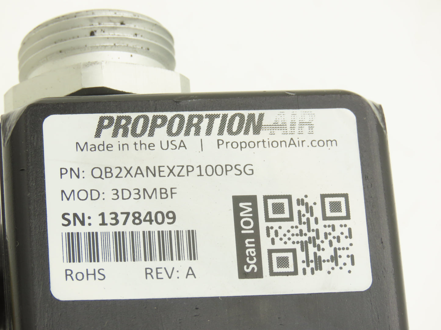 Proportion Air QB2XANEXZP100PSG RM008N Pressure Regulator Control Valve 1"NPT