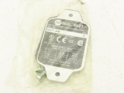 Allen Bradley 802T-AM Oiltight Limit Switch Enclosure Lever Type Operator Head
