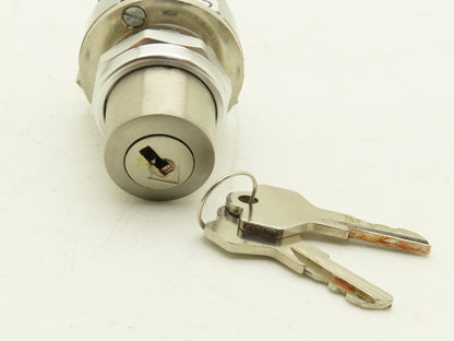 Allen Bradley 800T-H33B Cylinder Lock Selector Switch 2 Position Keyed Ser T