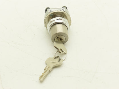 Allen Bradley 800T-H33B Cylinder Lock Selector Switch 2 Position Keyed Ser T