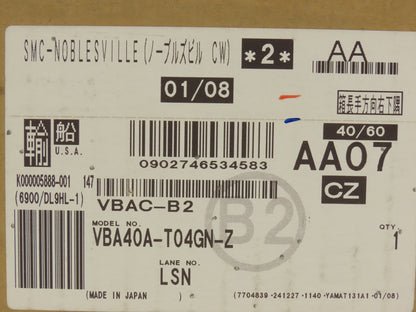 SMC VBA40A-T04GN-Z Pneumatic Air Booster Regulator 15-145psi 1/2"npt