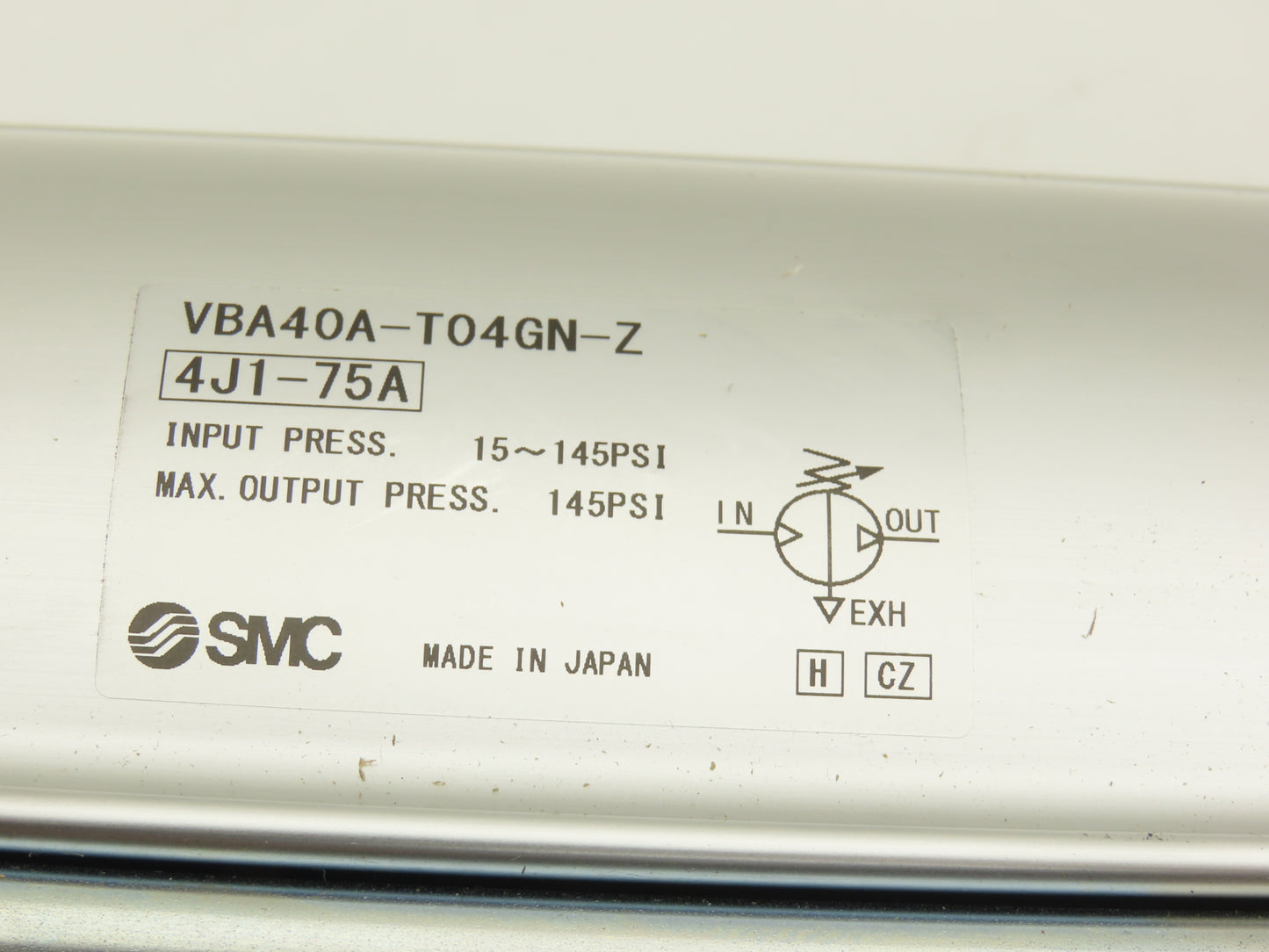 SMC VBA40A-T04GN-Z Pneumatic Air Booster Regulator 15-145psi 1/2"npt