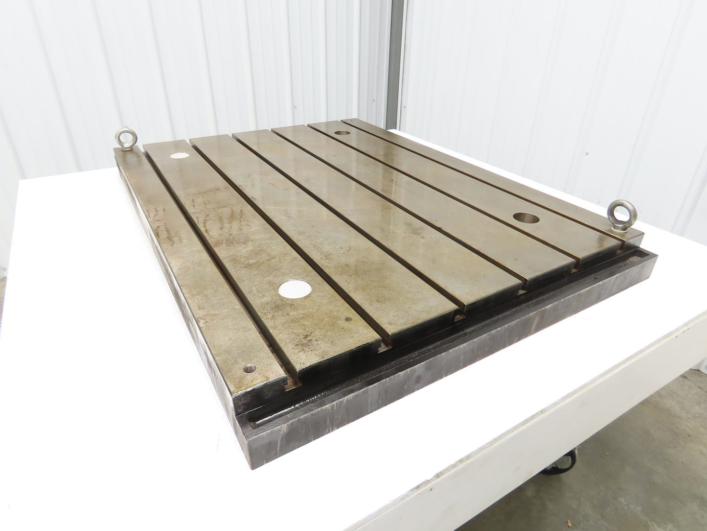 Milling Machine Work Table Top T Slotted Top 39x30" Base 3" Thick Weld Jig
