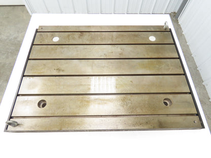 Milling Machine Work Table Top T Slotted Top 39x30" Base 3" Thick Weld Jig