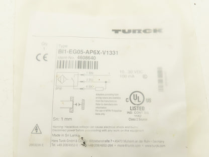Turck BI1-EG05-AP6X-V1331 Proximity Sensor 4608640 Sn 1 mm Lot of 5