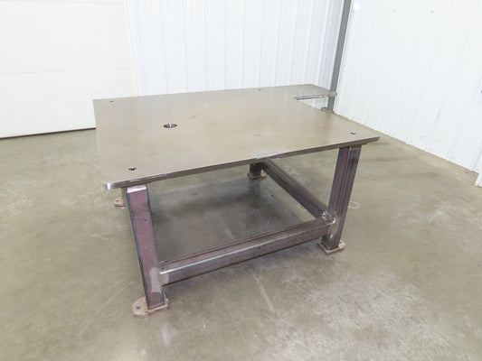 1" Steel Top Machine Base Welding Table Work Bench 48x44" Top 28.5" H 16x13"