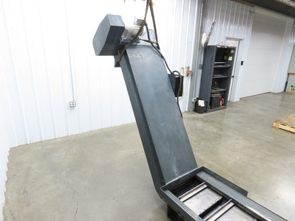 Chip Conveyor Scraper Chain w/Coolant Filters 25"x 38" Infeed 56"H 230V 3PH