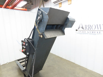 Chip Conveyor Scraper Chain w/Coolant Filters 25"x 38" Infeed 56"H 230V 3PH