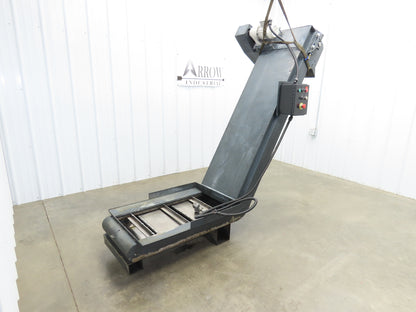 Chip Conveyor Scraper Chain w/Coolant Filters 25"x 38" Infeed 56"H 230V 3PH