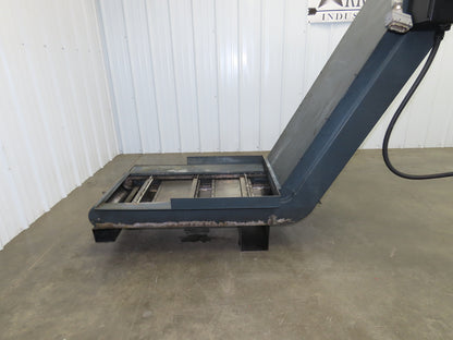 Chip Conveyor Scraper Chain w/Coolant Filters 25"x 38" Infeed 56"H 230V 3PH