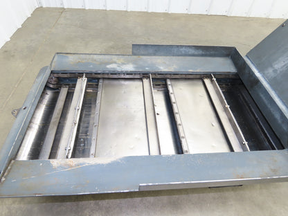 Chip Conveyor Scraper Chain w/Coolant Filters 25"x 38" Infeed 56"H 230V 3PH