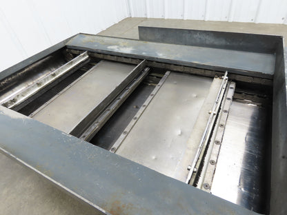 Chip Conveyor Scraper Chain w/Coolant Filters 25"x 38" Infeed 56"H 230V 3PH