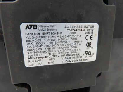 Busch SV 1040 C 00 Rotary Vane Vacuum Pump 120mbar 48m³/h 1.6Hp 200-277/480V 3PH