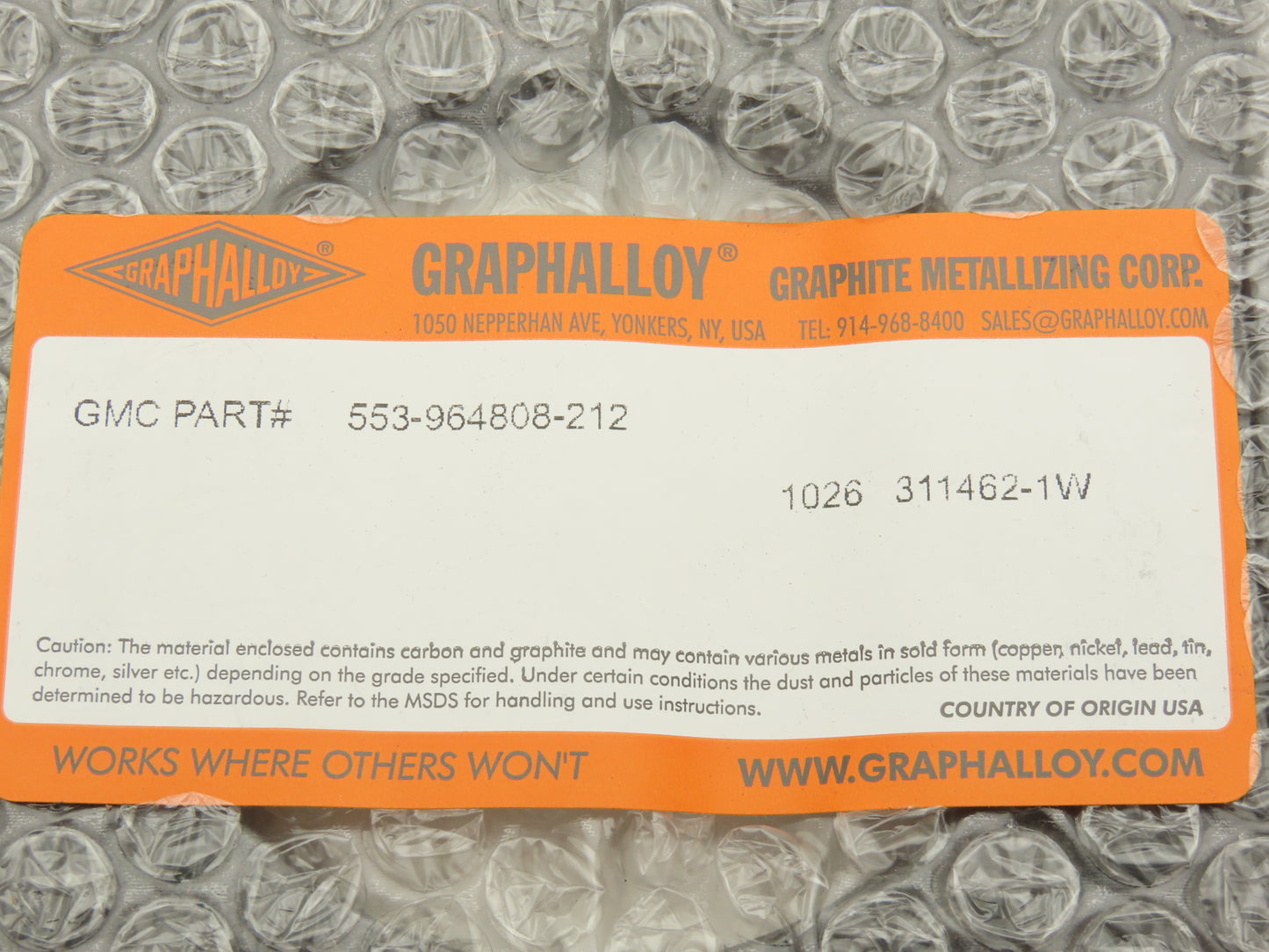 Graphalloy 553-964808-212 Graphite Thrust Washer Bearing 3"ID x 6"OD  Lot of 4