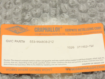 Graphalloy 553-964808-212 Graphite Thrust Washer Bearing 3"ID x 6"OD  Lot of 3