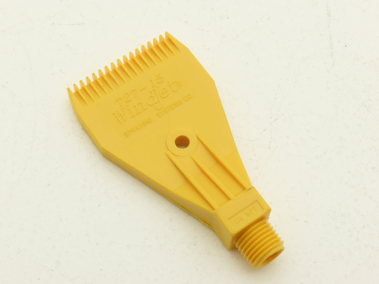 Windjet 727-15 Flat Fan Air Nozzle Yellow Plastic 1/4"BSPT AAB727-1/4-15