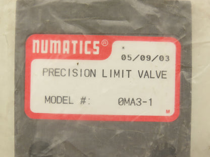 Numatics Numatrol 0MA3-1 Pneumatic Limit Valve 3-Way Plunger 150 PSI 1/8" NPT