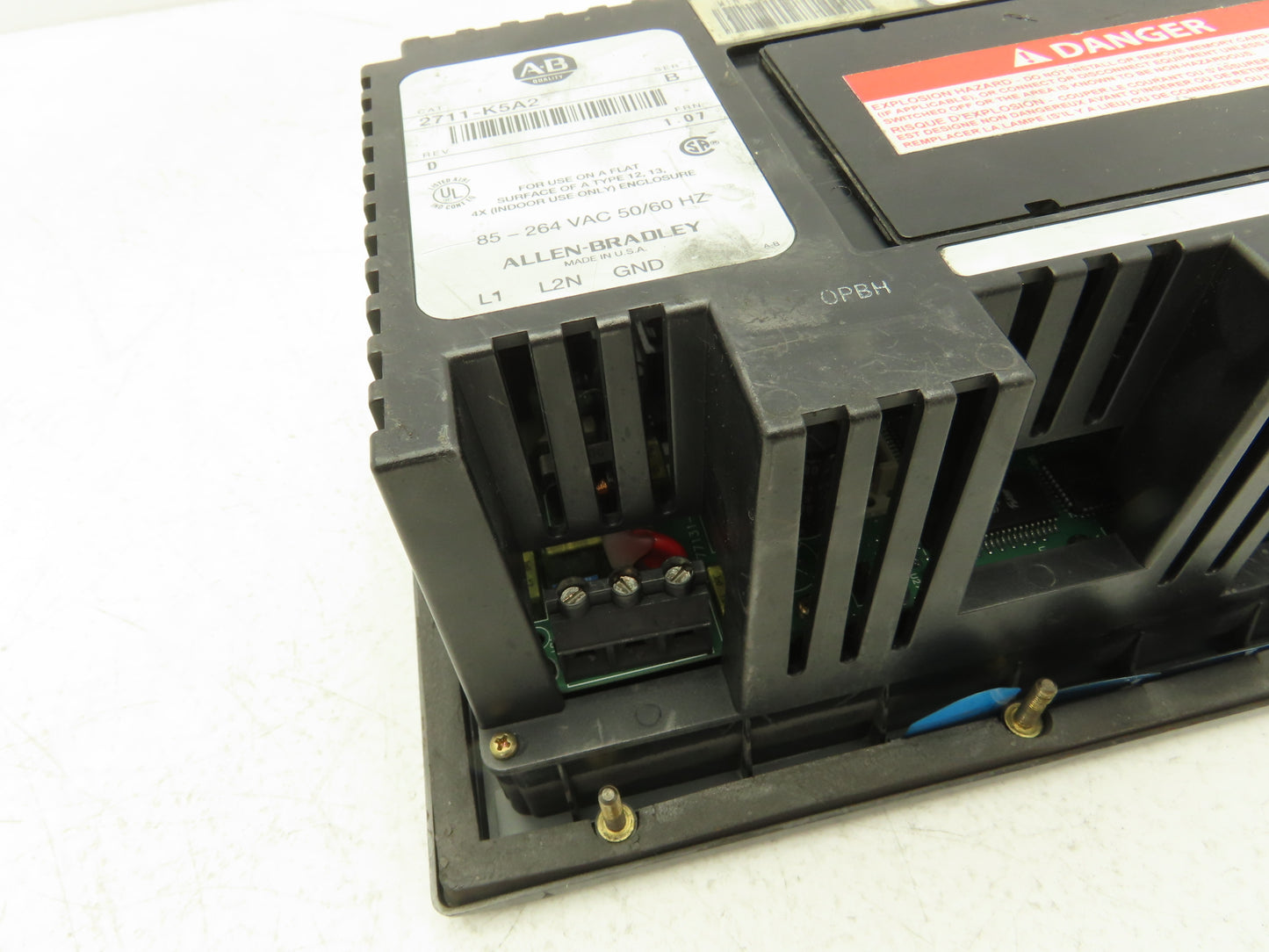 Allen Bradley 2711-K5A2 PanelView 550 HMI Control Terminal Ser B Rev D FRN 1.07