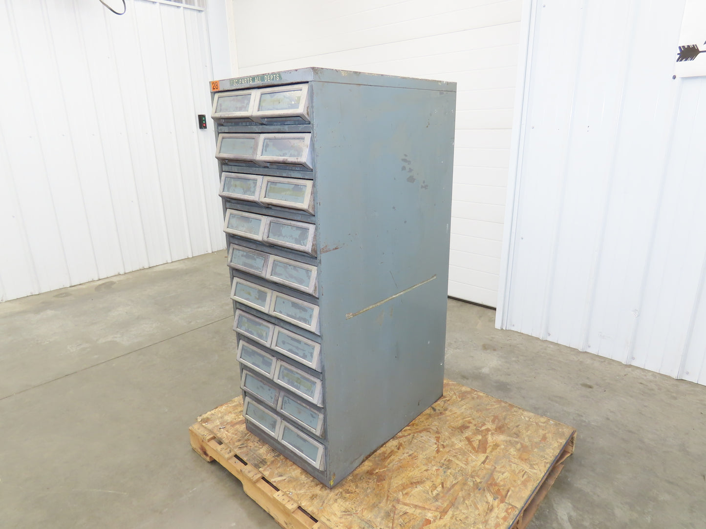 TAB Vintage Industrial Tape Card Storage Cabinet 10 Drawer Unit 19x28x52"