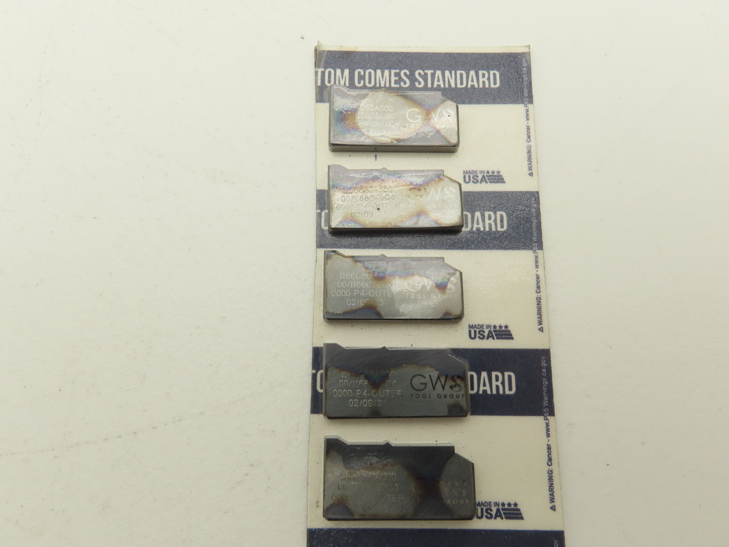 GWS Tool Group 1166C50A00000 Carbide Insert 1166C50G00000-P4-OUTER  Lot of 20