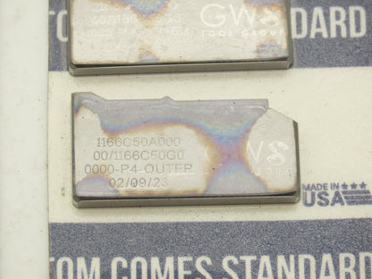 GWS Tool Group 1166C50A00000 Carbide Insert 1166C50G00000-P4-OUTER  Lot of 20