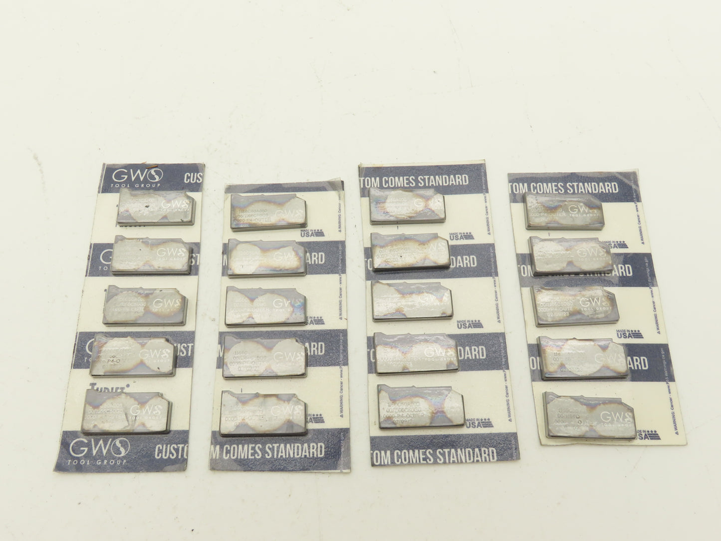GWS Tool Group 1166C50A00000 Carbide Insert 1166C50G00000-P4-OUTER  Lot of 20