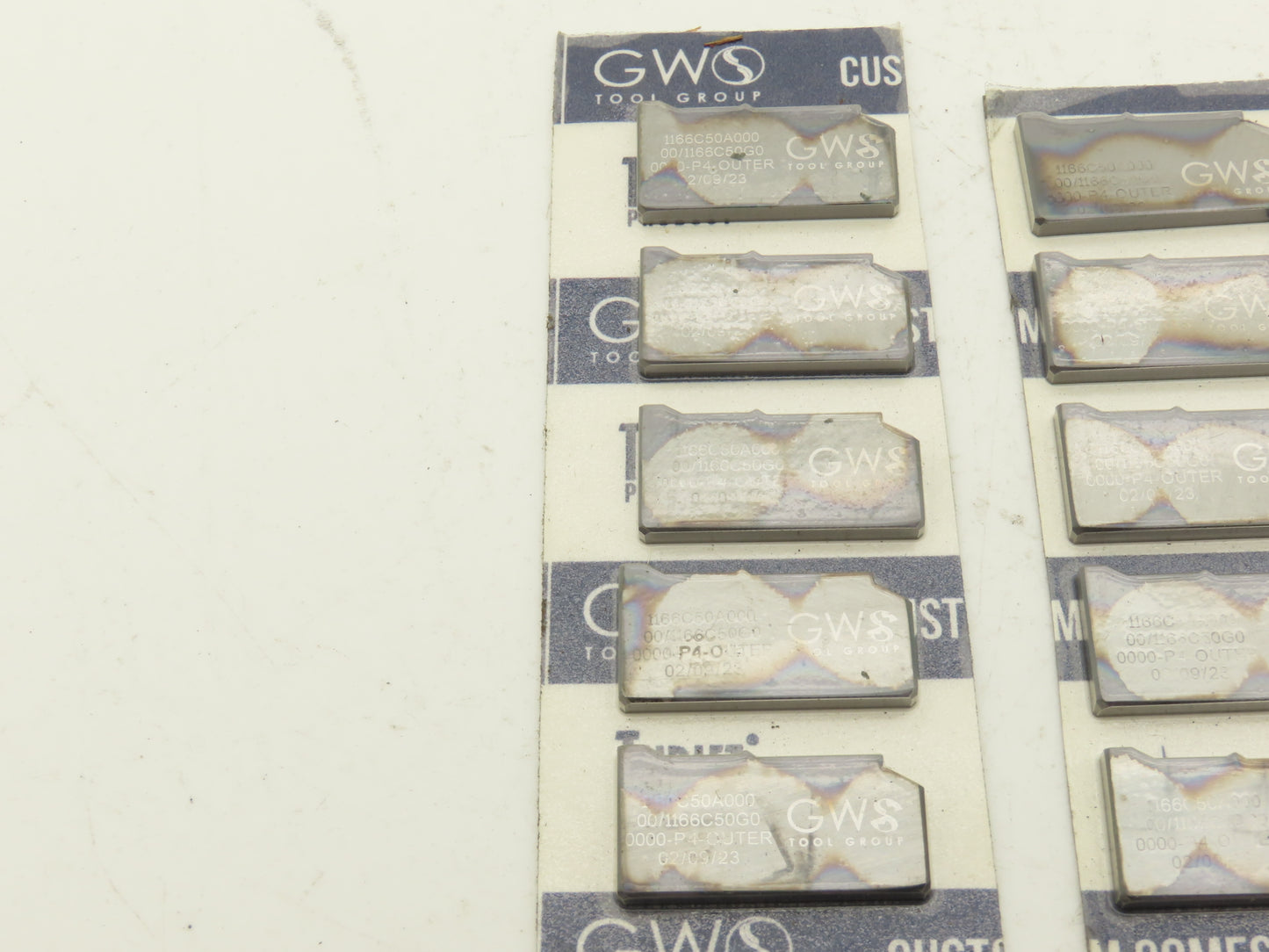 GWS Tool Group 1166C50A00000 Carbide Insert 1166C50G00000-P4-OUTER  Lot of 20
