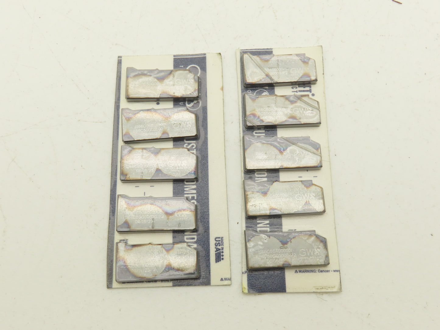 GWS Tool Group 1166C50A00000 Carbide Insert 1166C50G00000-P2  Lot of 10