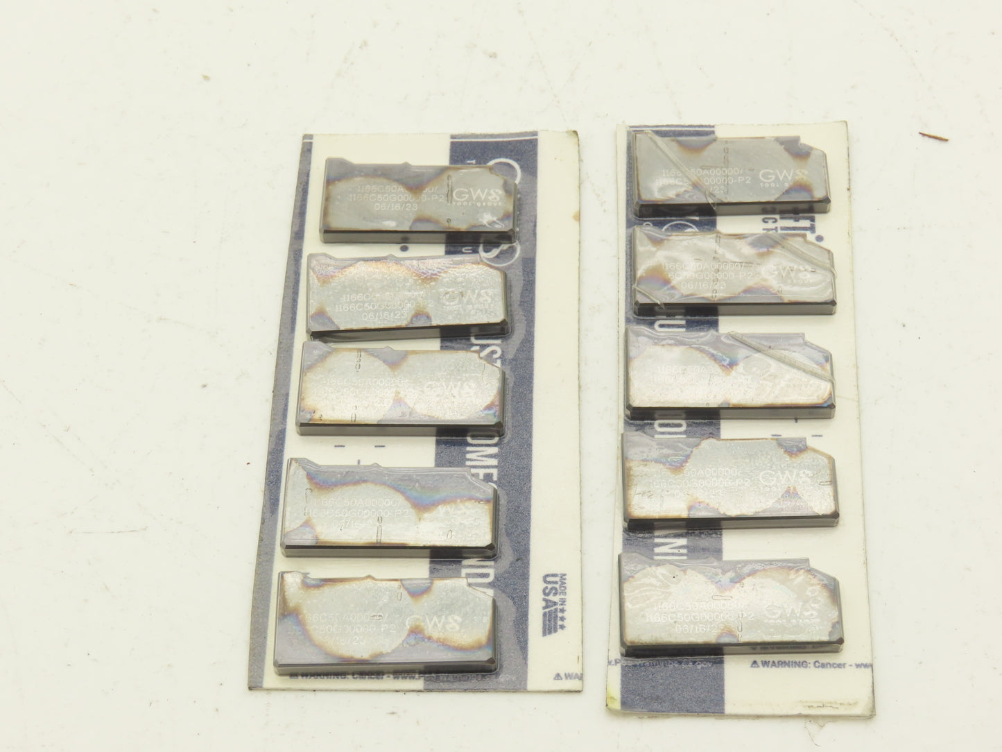 GWS Tool Group 1166C50A00000 Carbide Insert 1166C50G00000-P2  Lot of 10