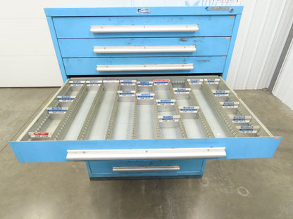 Nu-Era Modular Tool Storage Cabinet 10 Drawer 45x28x61" Stanley Vidmar Blue