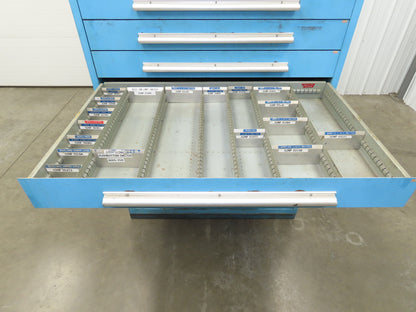 Nu-Era Modular Tool Storage Cabinet 10 Drawer 45x28x61" Stanley Vidmar Blue