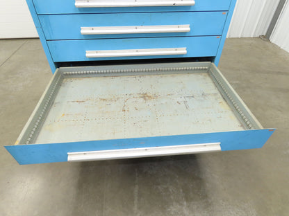 Nu-Era Modular Tool Storage Cabinet 10 Drawer 45x28x61" Stanley Vidmar Blue