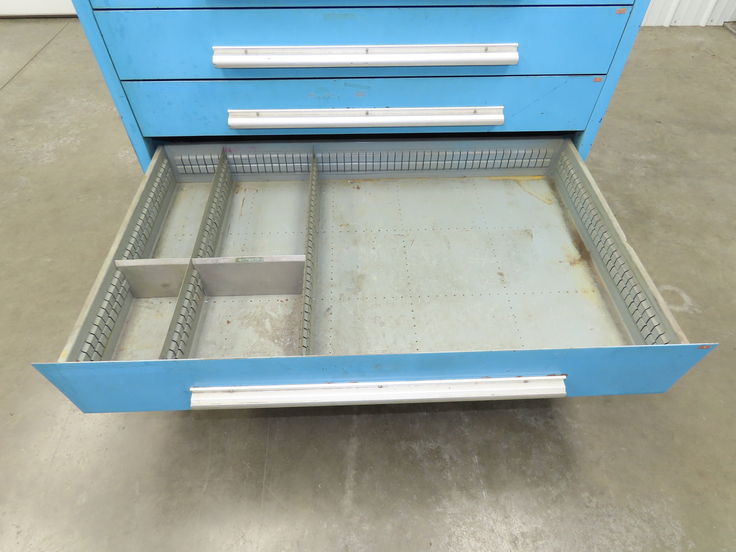 Nu-Era Modular Tool Storage Cabinet 10 Drawer 45x28x61" Stanley Vidmar Blue