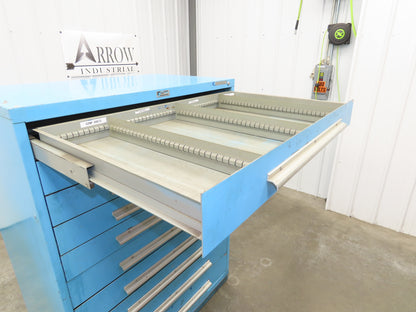 Nu-Era Modular Tool Storage Cabinet 10 Drawer 45x28x61" Stanley Vidmar Blue