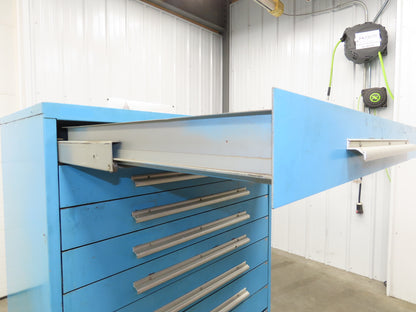 Nu-Era Modular Tool Storage Cabinet 10 Drawer 45x28x61" Stanley Vidmar Blue