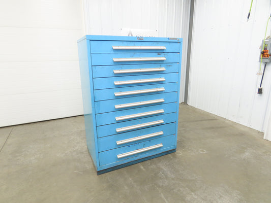 Nu-Era Modular Tool Storage Cabinet 10 Drawer 45x28x61" Stanley Vidmar Blue