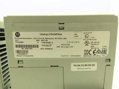Allen Bradley 1768-PB3/1768-ENBT CompactLogix Power Supply w/Ethernet Module