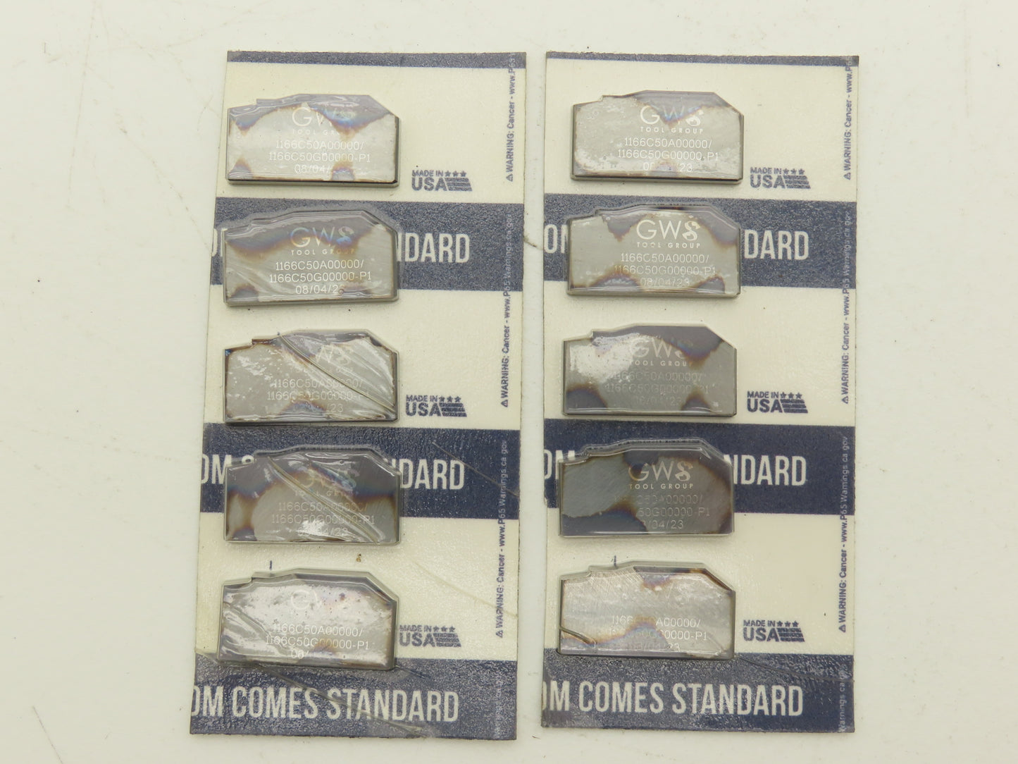 GWS Tool Group 1166C50A00000 Carbide Insert 1166C50G00000-P1  Lot of 10