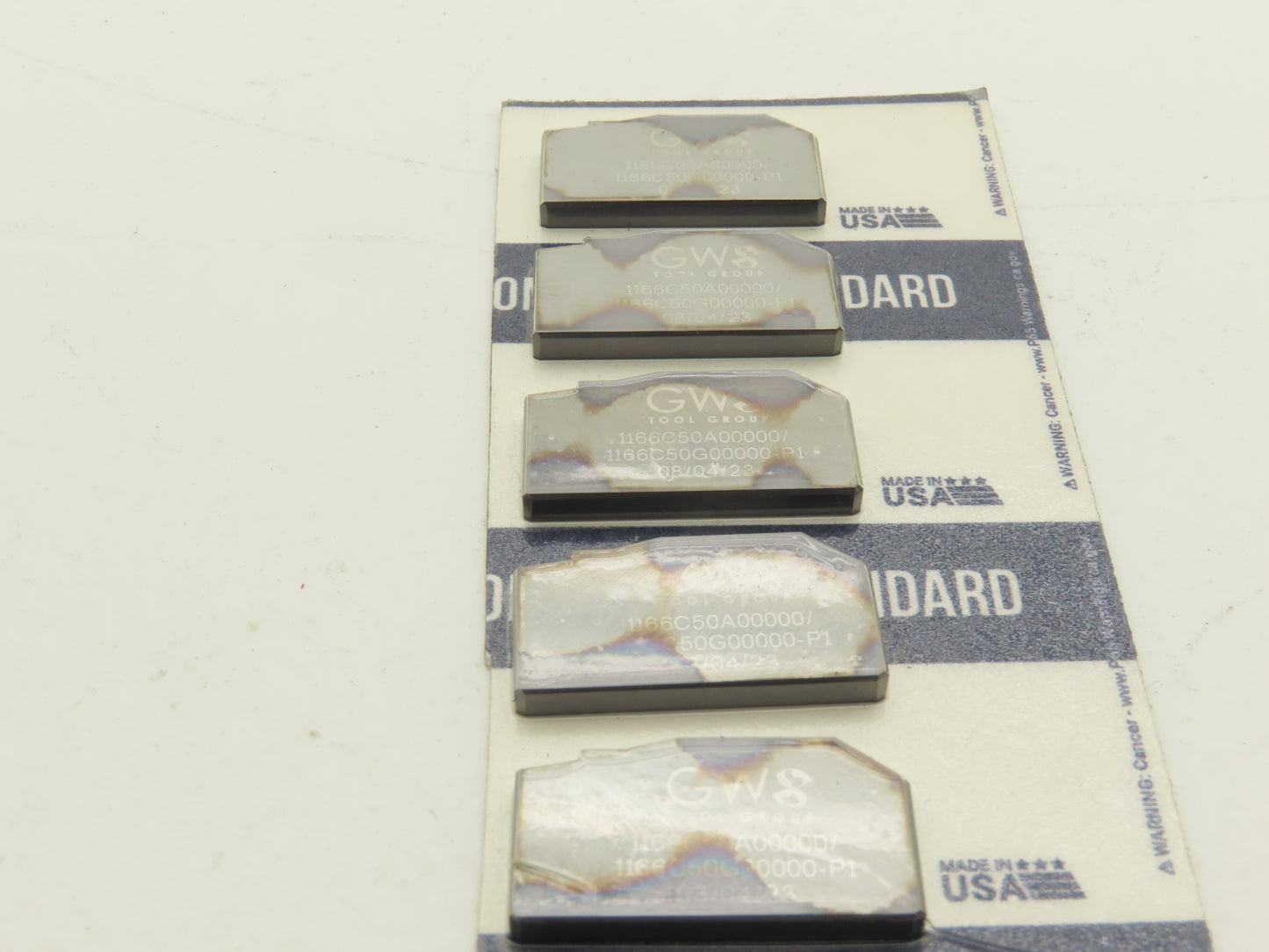 GWS Tool Group 1166C50A00000 Carbide Insert 1166C50G00000-P1  Lot of 10