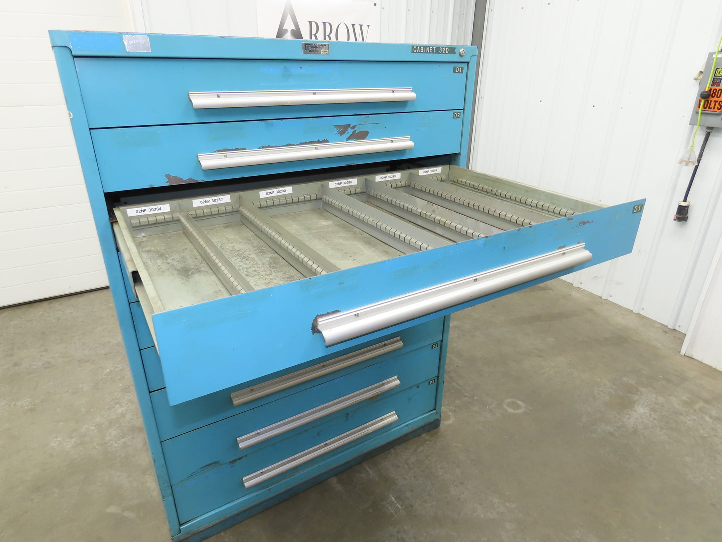 Nu-Era Modular Tool Storage Cabinet 9 Drawer 45x28x61" Stanley Vidmar Blue
