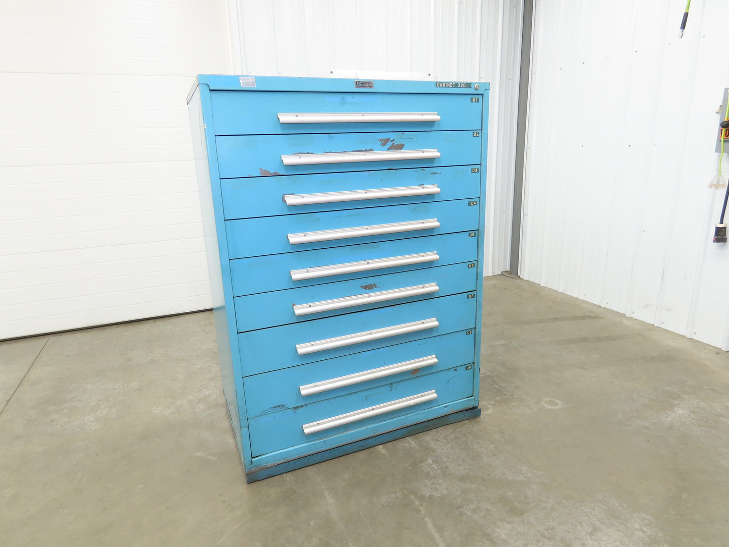 Nu-Era Modular Tool Storage Cabinet 9 Drawer 45x28x61" Stanley Vidmar Blue