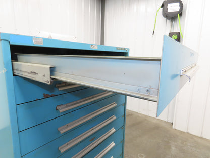 Nu-Era Modular Tool Storage Cabinet 9 Drawer 45x28x61" Stanley Vidmar Blue