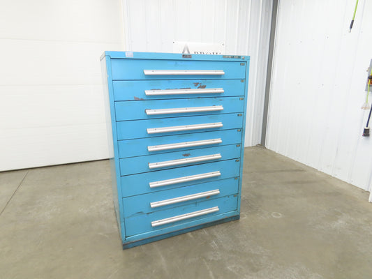 Nu-Era Modular Tool Storage Cabinet 9 Drawer 45x28x61" Stanley Vidmar Blue
