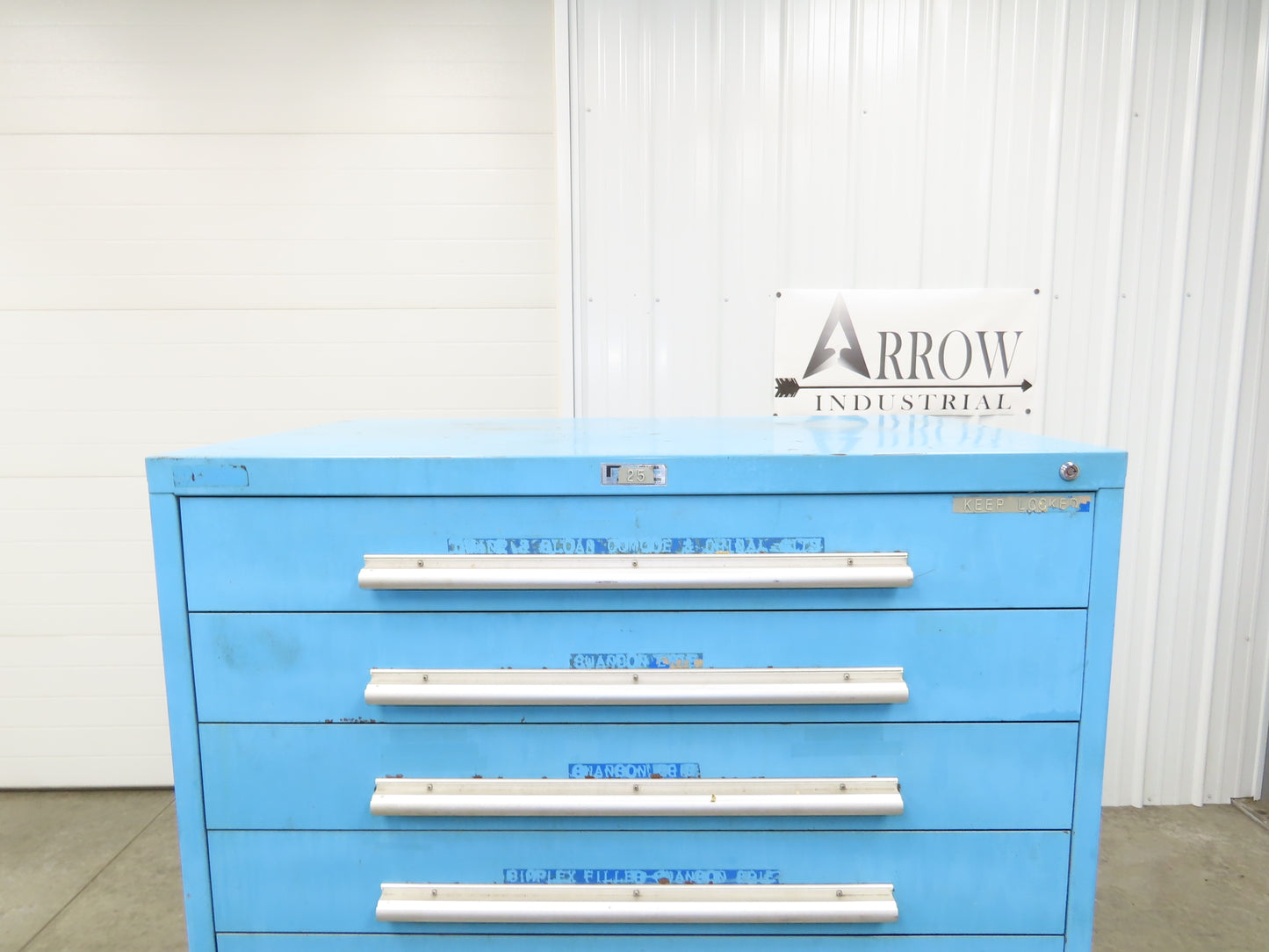 Nu-Era Modular Tool Storage Cabinet 9 Drawer 45x28x61" Stanley Vidmar Blue
