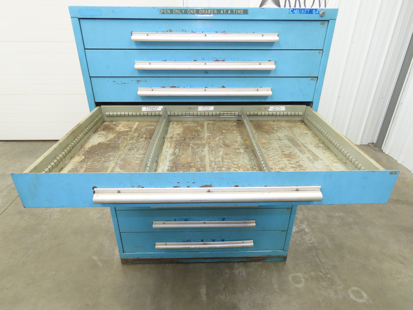 Nu-Era Modular Tool Storage Cabinet 10 Drawer 45x28x61" Stanley Vidmar Blue