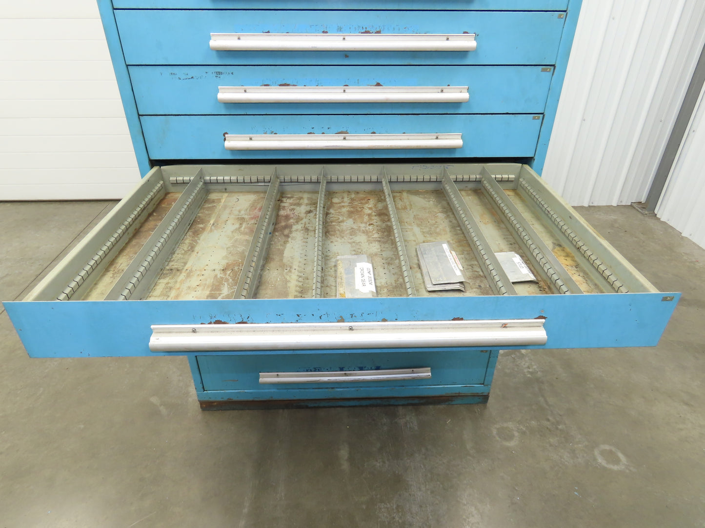 Nu-Era Modular Tool Storage Cabinet 10 Drawer 45x28x61" Stanley Vidmar Blue