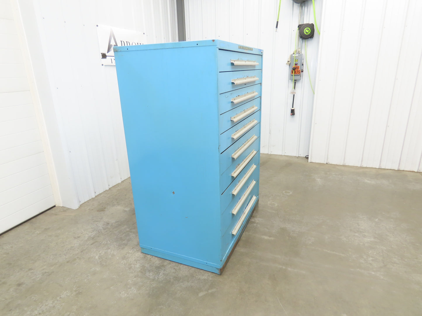 Nu-Era Modular Tool Storage Cabinet 10 Drawer 45x28x61" Stanley Vidmar Blue