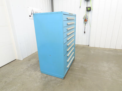 Nu-Era Modular Tool Storage Cabinet 10 Drawer 45x28x61" Stanley Vidmar Blue