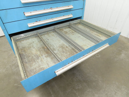 Nu-Era Modular Tool Storage Cabinet 10 Drawer 45x28x61" Stanley Vidmar Blue
