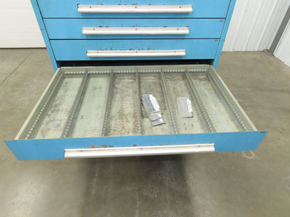 Nu-Era Modular Tool Storage Cabinet 10 Drawer 45x28x61" Stanley Vidmar Blue